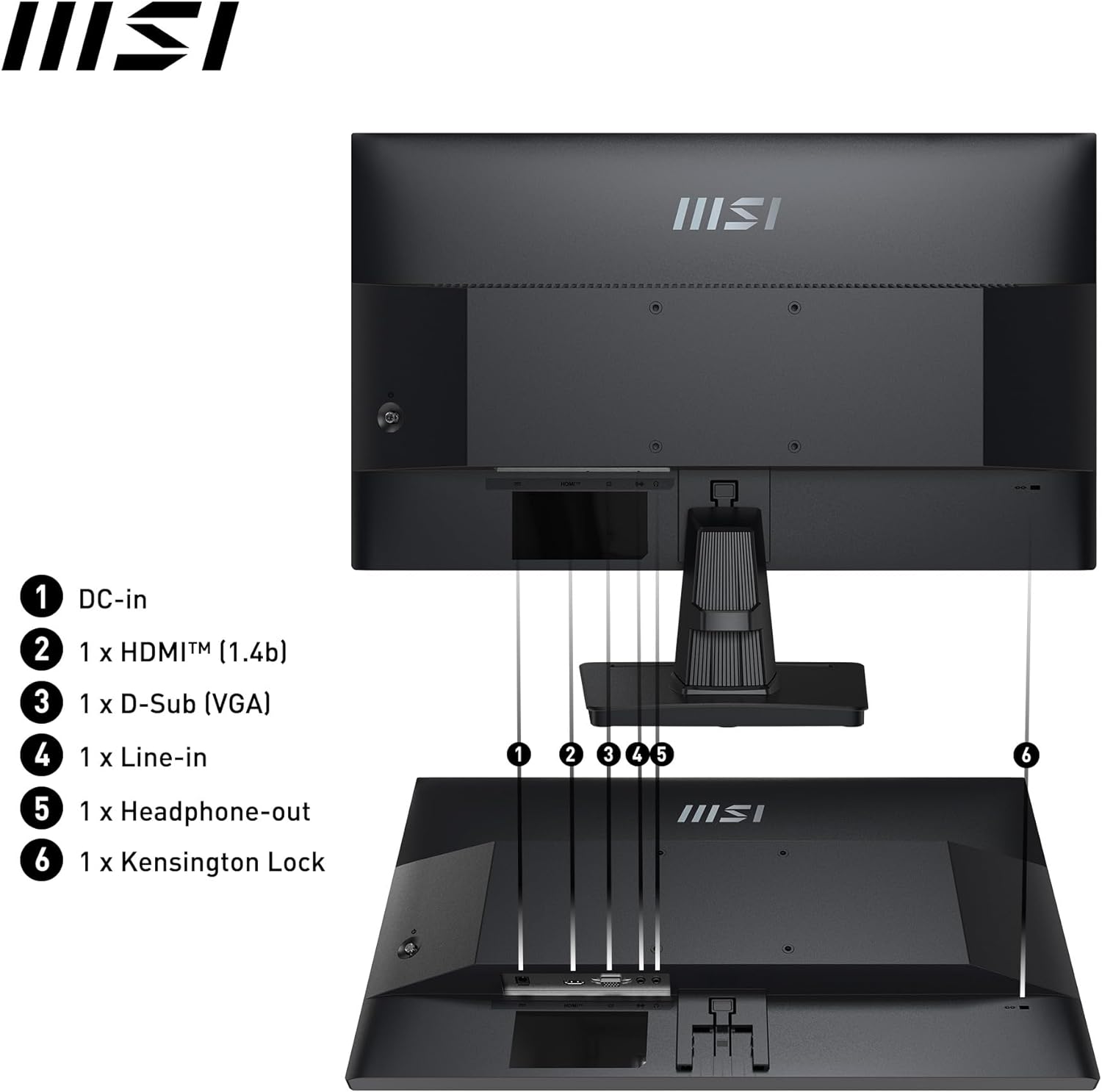 9S6-3PC2CM-002 MP251 Professional 25 inch FHD 100Hz Monitor MSI PRO MP251 Professional 24.5" FHD Monitor - IPS Panel, 100Hz, 1ms Response, 16.7M Colors, Adaptive Sync, Anti-Glare, Tilt Adjustment, HDMI & VGA Ports, Energy Star Certified