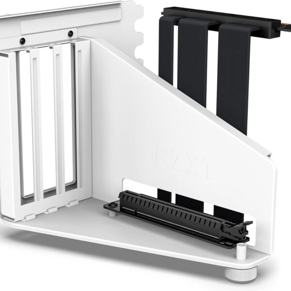 NZXT-GPU-BRACKET White NZXT Vertical GPU Mounting Kit NZXT Vertical GPU Mounting Kit - AB-RH175-W1-175 mm PCIe 4.0x16 Riser Cable - GPU Holder - Sturdy Steel Bracket - White