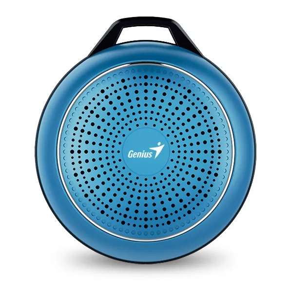 SP-906BT-PLUS Genius SP-906BT Plus Bluetooth 4.1 Speaker & Microphone - Hyper Bass With a built-in amplifier - AUX-in 3.5 mm jack - 10m Wireless operating distance - Carabiner Hook - BLUE