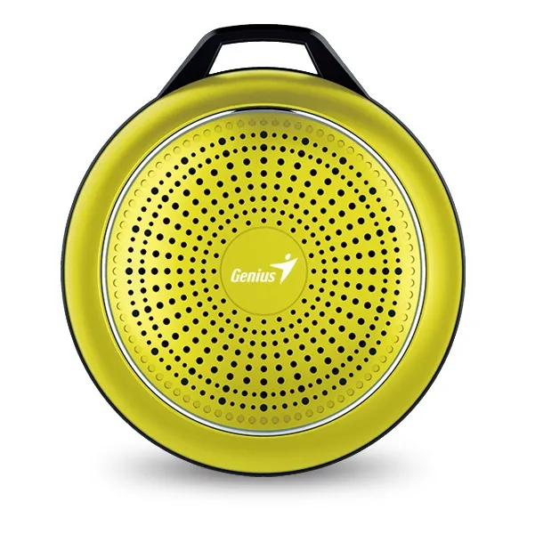 p_sp_906bt_plus_102 SP-906BT-PLUS-S Genius SP-906BT Plus Bluetooth 4.1 Speaker & Microphone - Hyper Bass With a built-in amplifier - AUX-in 3.5 mm jack - 10m Wireless operating distance - Carabiner Hook - Gold