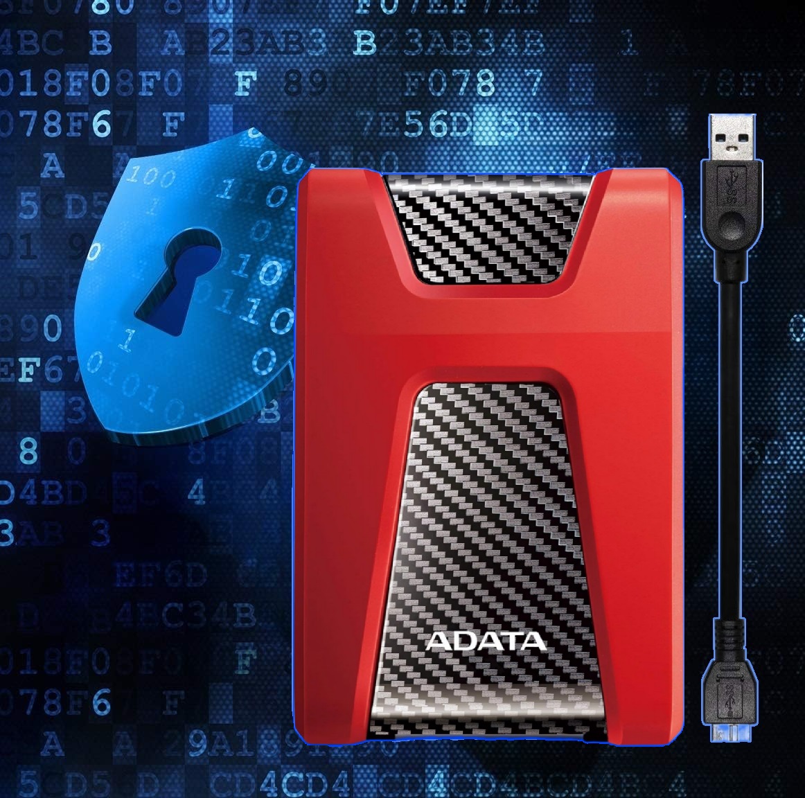 AHD650-2TU31-CRD RED HD650 2 TB Portable External HDD eSATA ADATA HD650 2 TB Portable External Hard Drive -2.5 Inches Format eSATA Interface with USB Connectivity  - Military Grade Shock Resistant - Supports Windows , Mac OS , Linux | RED AHD650-2TU31-CRD