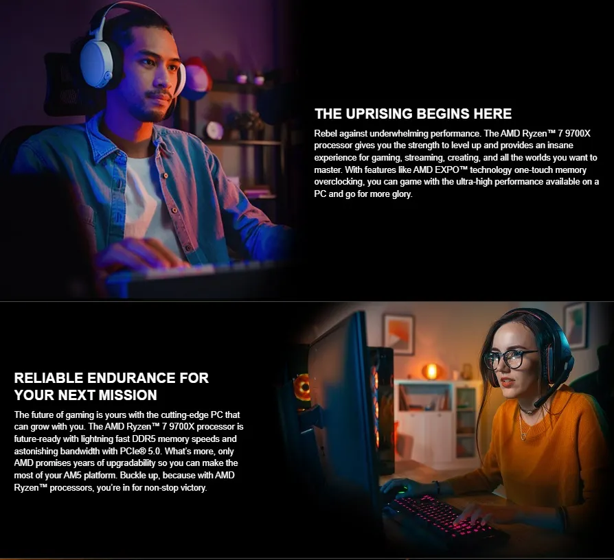 AMD-RYZEN7-9700X AMD Ryzen 7 9700X CPU Ryzen 7 9000 Series AMD Ryzen 7 9700X - Ryzen 7 9000 Series Granite Ridge (Zen 5) 8-Core 3.8 GHz - Socket AM5 65W - Radeon Graphics Processor | BOX 100-100001404WOF