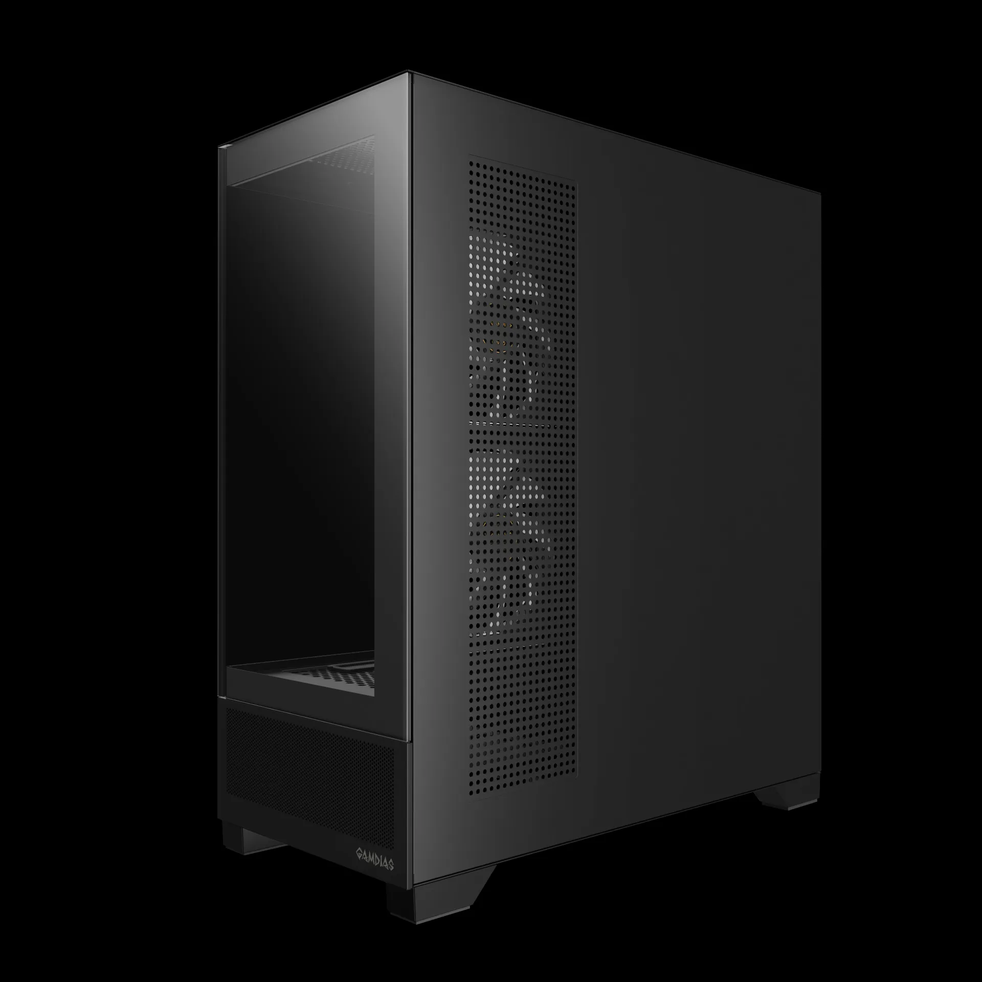 ATLAS_M1_Exh6 GAMDIAS ATLAS M1 Mid Tower Gaming Computer Case w/Display& App, ATX Tempered Glass PC Case, Built-in 3X 120mm ARGB PWM Fans, Up to RTX 4000 GPU/VGA 410mm& 360mm AIO/Radiator& 6x120mm Fans& 160mm CPU Cooler | BLACK ATLAS-M1-DIGITAL-B - Image 12