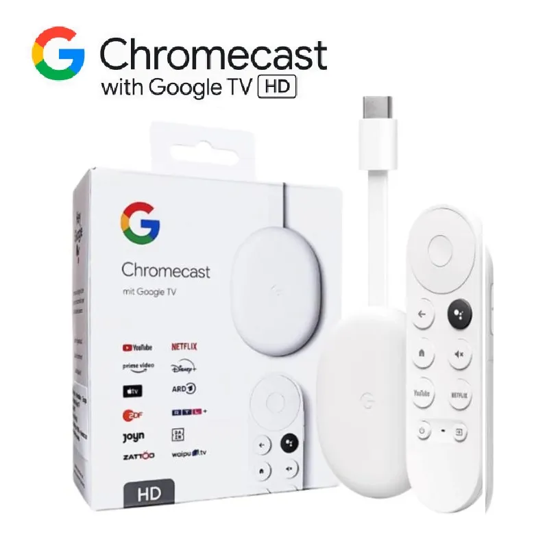 GA03131-AU-OB Chromecast with Google TV HD Streaming Stick Chromecast with Google TV (HD) - Streaming Stick Entertainment on Your TV with Voice Search - Watch Movies, Shows, and Live TV in 1080p HD - Snow