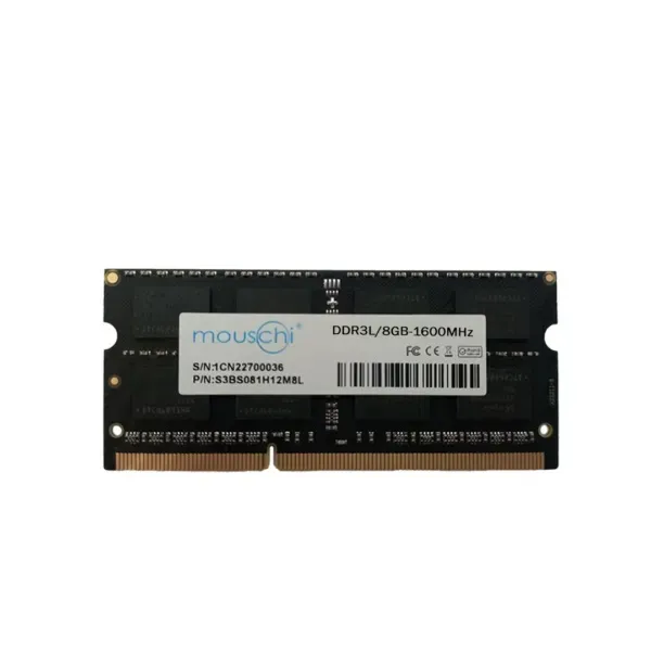 MOUSCHI-8NB-L 1600MHz 8GB Notebook RAM Memory Low Voltage Mouschi 8GB DDR3/DDR3L 1600MHz PC3L-12800 (PC3-12800) CL11 SODIMM 2Rx8 1.35V 204-Pin Non-ECC SO-DIMM Laptop, Notebook RAM Memory Module