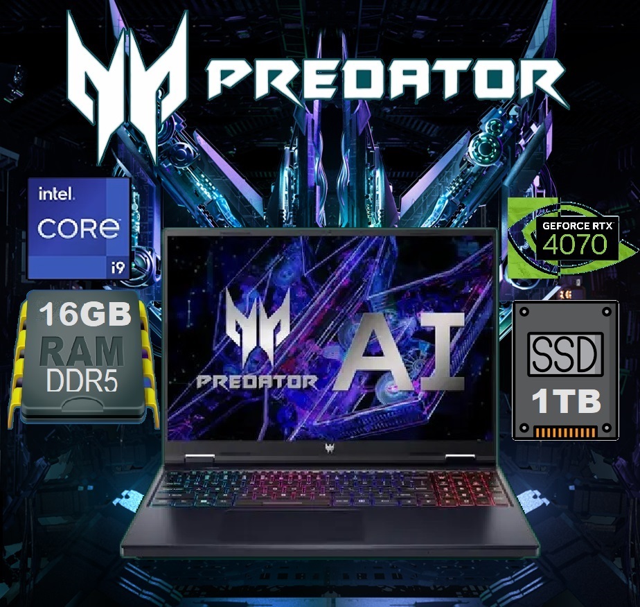 Predator-Helios-Neo-16-i9-13900HX-RTX-4070-32GB-DDR5-RAM-1 PHN16-71-98TT Predator Helios Neo 16 i9-14900HX RTX 4070 Acer Predator Helios Neo 16 PHN16-72-97SH Intel® Core™ i9-14900HX | 16 GB DDR5 RAM , 1 TB SSD | RTX™ 4070, 8 GB | 16 inch WQXGA IPS Display 165 Hz | Windows 11 Home | Intel® Killer Wi-Fi 6 | Black