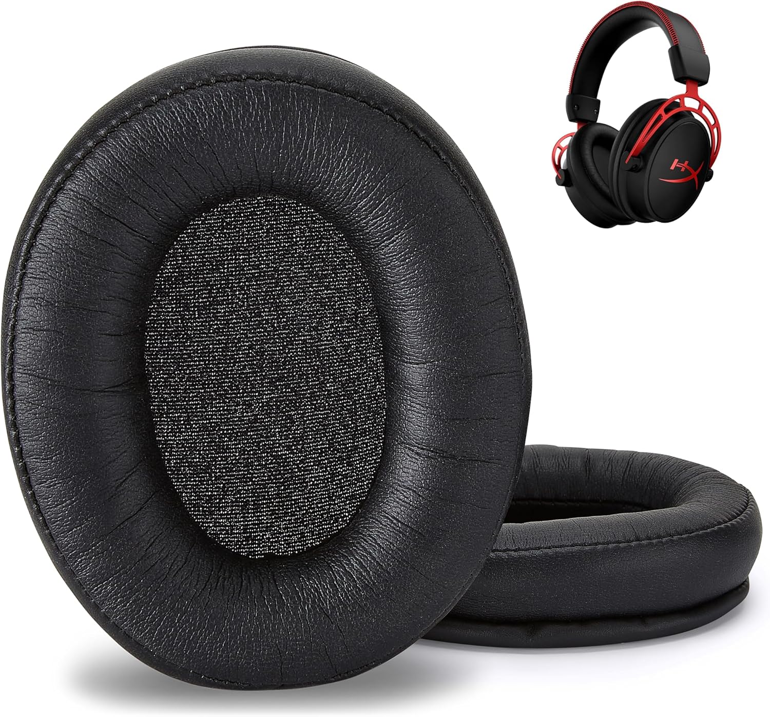 Premium Replacement Cloud Alpha Pads Cushions Compatible with Kingston HyperX Cloud Alpha (6) ALPHA-EARCUPS Replacement Cloud Alpha Ear Pads Cushions Charred Donuts Replacement Cloud Alpha Ear Pads Cushions Compatible with Kingston HyperX Cloud Alpha HyperX Cloud Flight and HyperX Cloud Stinger headsets. Premium Protein Leather - High-Density Foam | Black