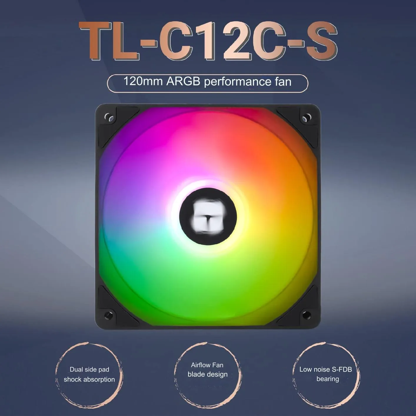 Thermalright TL-C12RB-S-V2 CPU Fan 120mm White ARGB Case Cooler Fan, 4pin PWM (7) TL-C12RB-S-V2 BLACK ARGB CPU Fan 120mm 4pin PWM Thermalright TL-C12RB-S-V2 CPU Fan 120mm BLACK ARGB Case Cooler Fan, 4pin PWM Silent Computer Fan with S-FDB Bearing Included, Up to 1500RPM Cooling Fan | BLACK ; 1PCS