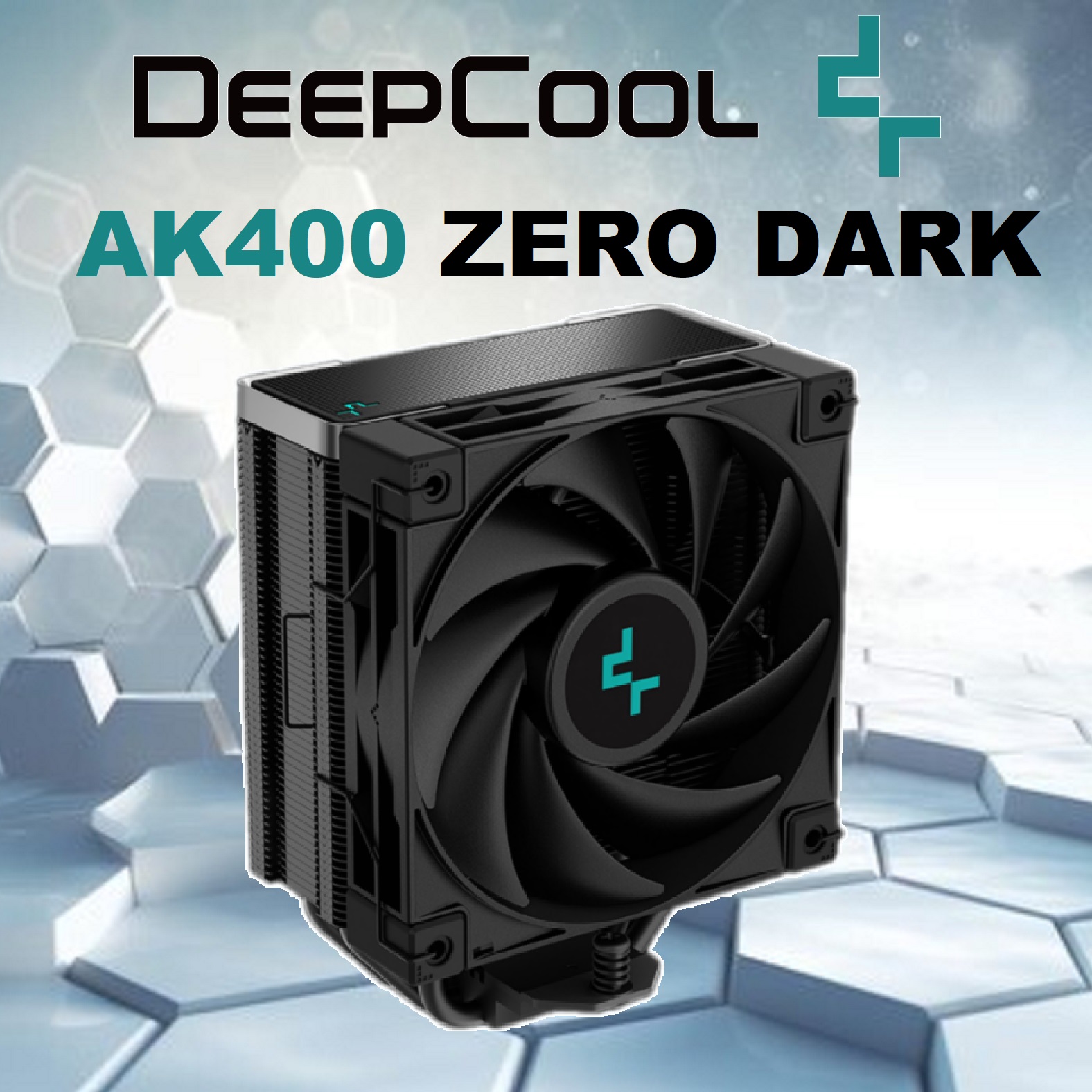 DEEPCOOL BACKGROUND FOUR AK400 ZERO DARK R-AK400-BKNNMN-G-2 DeepCool AK400 ZERO DARK CPU AIR COOLER 220W DeepCool AK400 ZERO DARK CPU AIR COOLER : 220W Heat Dissipation Power ; 4 Advanced Direct Contact Heatpipes ; Fluid Dynamic Bearing 120mm Fan 1850 RPM 66.47 CFM ; Pre-Applied High Thermal Resistance Paste