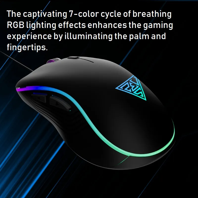 GAMDIAS AURA GS3 RGB Wired Gaming Mouse 6 Programmable Keys (3) AURA-GS3-B GAMDIAS AURA GS3 RGB Wired Gaming Mouse GAMDIAS AURA GS3 RGB Wired Gaming Mouse ; 7-color Breathing RGB ; 6 Programmable Keys ; 3600 DPI Optical Sensor ; Ergonomic Design ; USB-A Wired | BLACK
