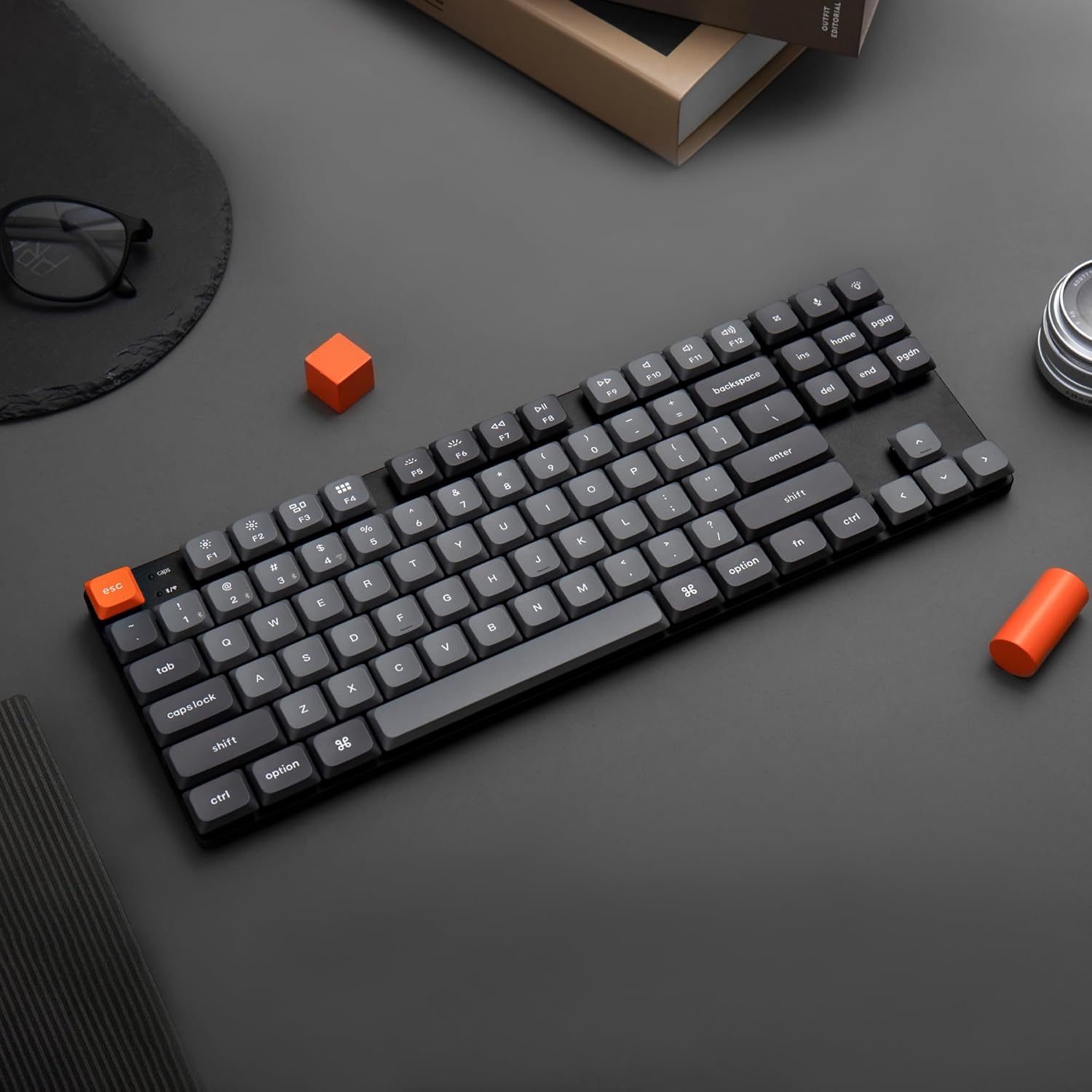 K1M-H3 Keychron K1 Max Gaming Keyboard Brown Switch Keychron K1 Max Ultra-Slim QMK/VIA Bluetooth Wireless/USB Wired Custom Mechanical Keyboard, 2.4 GHz Hot Swappable TKL Layout RGB Backlight Gaming Keyboard with Low-Profile Gateron BROWN Switch | Graphite K1M-H3