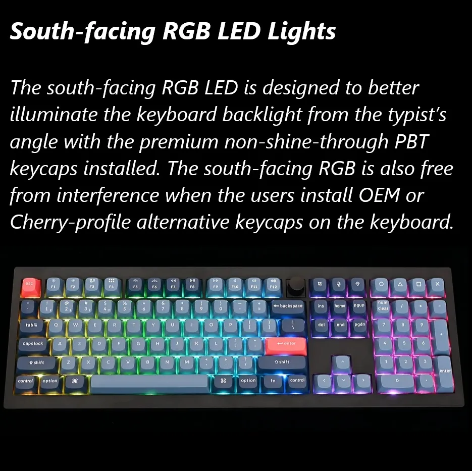 V6M-D1 QMK VIA Wireless Custom Mechanical Keyboard Keychron V6 Max QMK/VIA Wireless Mechanical Fully Customizable Keyboard with Programmable Knob ; 2.4 GHz or Bluetooth 5.1 Connectivity for up to Three Devices ; Type-C & Type-A Dual Receivers ; Double-shot PBT ; Gasket Mount ; RGB LED ; Hot-swappable Gateron Jupiter Red Switch  | Carbon Black V6M-D1