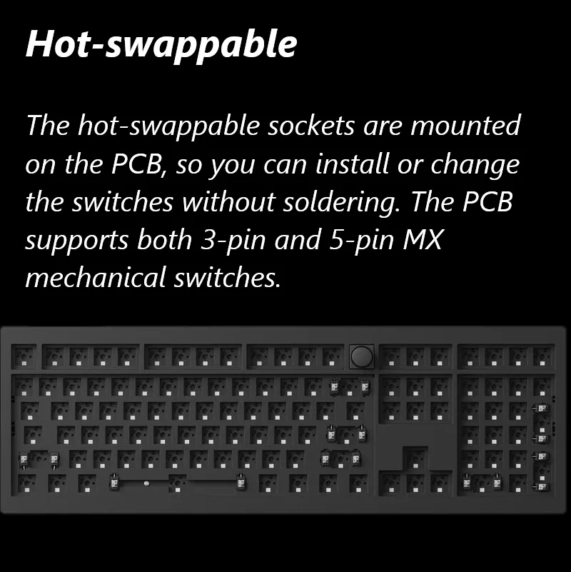 V6M-D1 QMK VIA Wireless Custom Mechanical Keyboard Keychron V6 Max QMK/VIA Wireless Mechanical Fully Customizable Keyboard with Programmable Knob ; 2.4 GHz or Bluetooth 5.1 Connectivity for up to Three Devices ; Type-C & Type-A Dual Receivers ; Double-shot PBT ; Gasket Mount ; RGB LED ; Hot-swappable Gateron Jupiter Red Switch  | Carbon Black V6M-D1