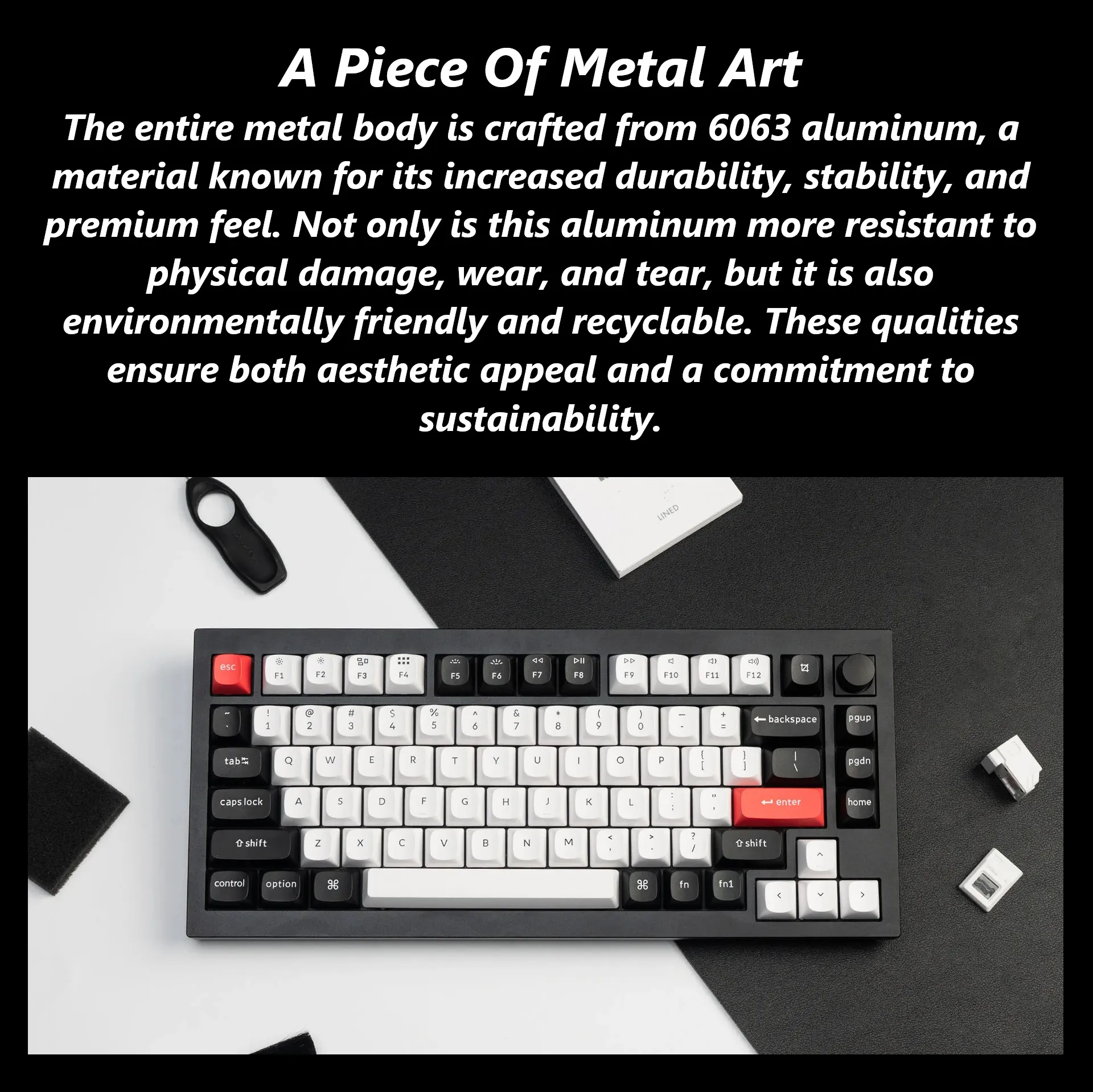 Q1H-M1 Keyboard Double-rail Magnetic Nebula Switches Keychron Q1 HE QMK Wireless Custom 75% Layout Metal RGB Keyboard with Hall Effect Gateron Double-rail Magnetic Nebula Switches ; 1000 Hz 2.4 GHz Mode or Bluetooth 5.1 for up to 3 Device Connectivity , 0.2 mm to 3.8 mm Adjustable Actuation Points ; Dynamic Rapid Trigger ; Four Actions Per Key ; OSA Profile PBT Keycaps ; Windows and macOS | CARBON BLACK Q1H-M1