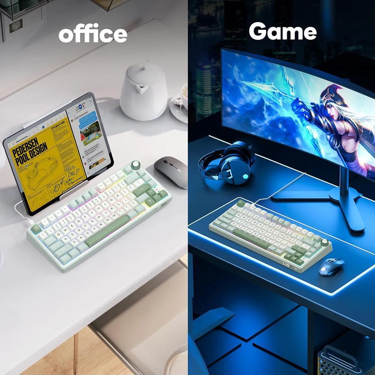 R75 TKL Mechanical Keyboard Silver Switch (16) RKR75-SKYCYAN-SLIVER R75 TKL Mechanical Keyboard Silver Switch RK ROYAL KLUDGE R75 Mechanical Keyboard Wired with Volumn Knob 75% TKL Custom Gaming Keyboard Gasket Mount RGB Backlit with Software MDA Profile Hot Swappable  Silver Switch Pro PBT Keycaps | SKY CYAN