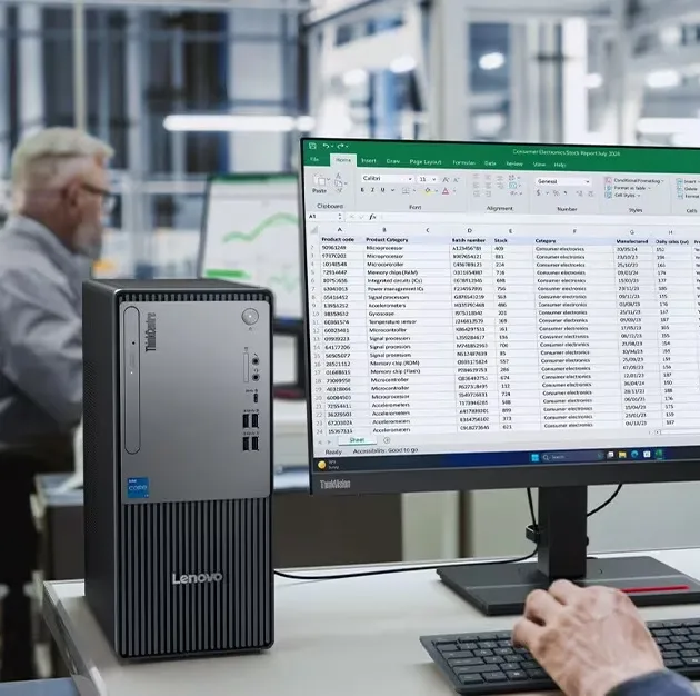 ThinkCentre neo 50t Gen 5  Intel® Core™ i3-13100 | Intel® UHD Graphics 730 | 8GB DDR5 RAM ;  512GB SSD | 3-in-1 Card Reader | DVD±RW | HD Speakers | USB Calliope Keyboard Eng. Ara + Mouse | Ethernet , Wi-Fi 6 , Bluetooth 5.2 | Black - Image 3
