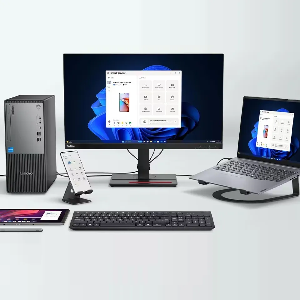 ThinkCentre neo 50t Gen 5  Intel® Core™ i3-13100 | Intel® UHD Graphics 730 | 8GB DDR5 RAM ;  512GB SSD | 3-in-1 Card Reader | DVD±RW | HD Speakers | USB Calliope Keyboard Eng. Ara + Mouse | Ethernet , Wi-Fi 6 , Bluetooth 5.2 | Black - Image 4