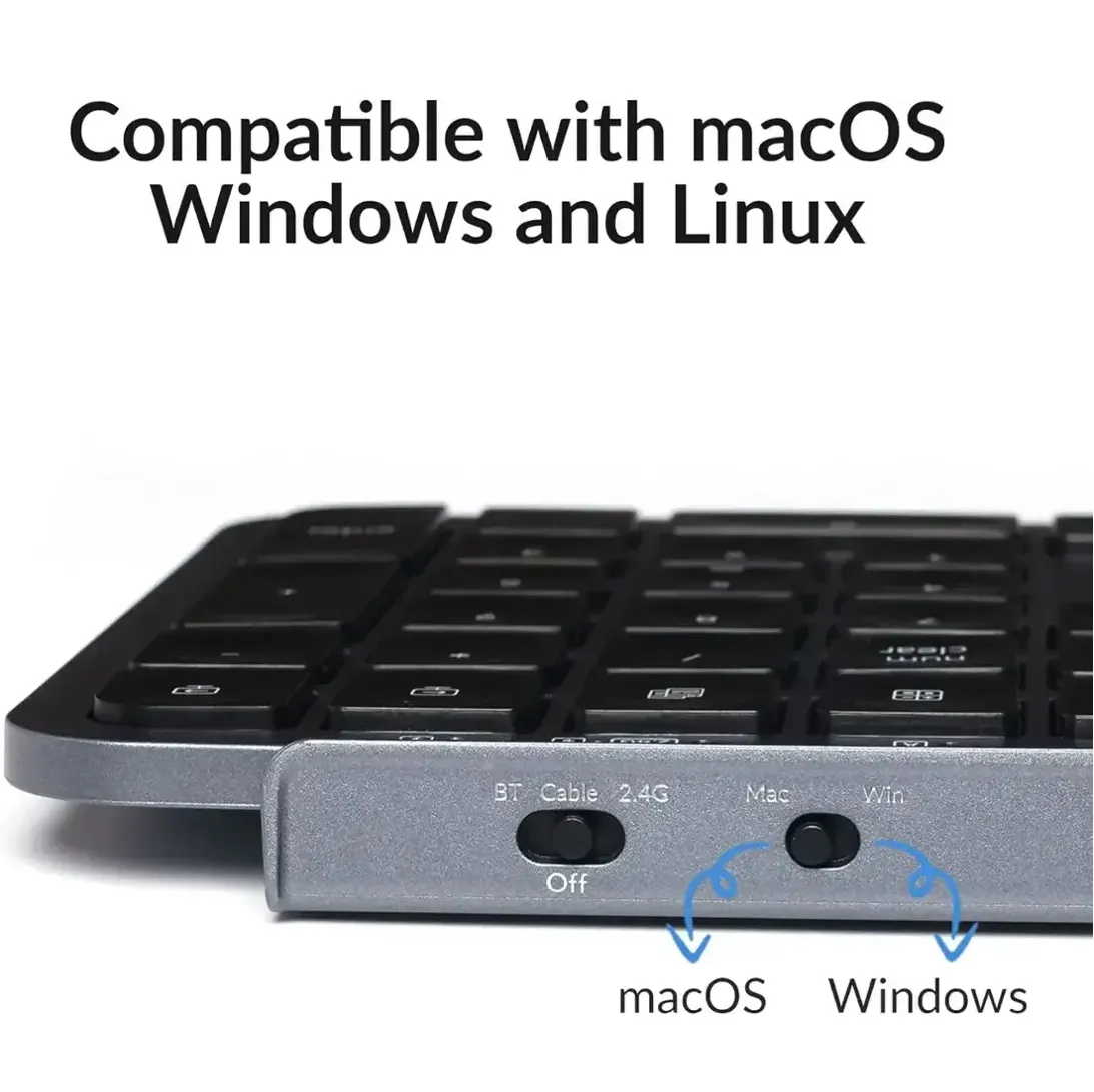 B1P-K1 Lightweight Compact Keyboard Wireless Wired Keychron B1 Pro Lightweight Ultra-portable Compact 75% Keyboard with 2.4 GHz / BT / Type-C Wired Connectivity ; Extended Battery Life ; 12 Multimedia Keys & Quick Emoji Access ; Concave Ergonomic Keys  ; Supports macOS / Windows / Linux  | SPACE GREY B1P-K1