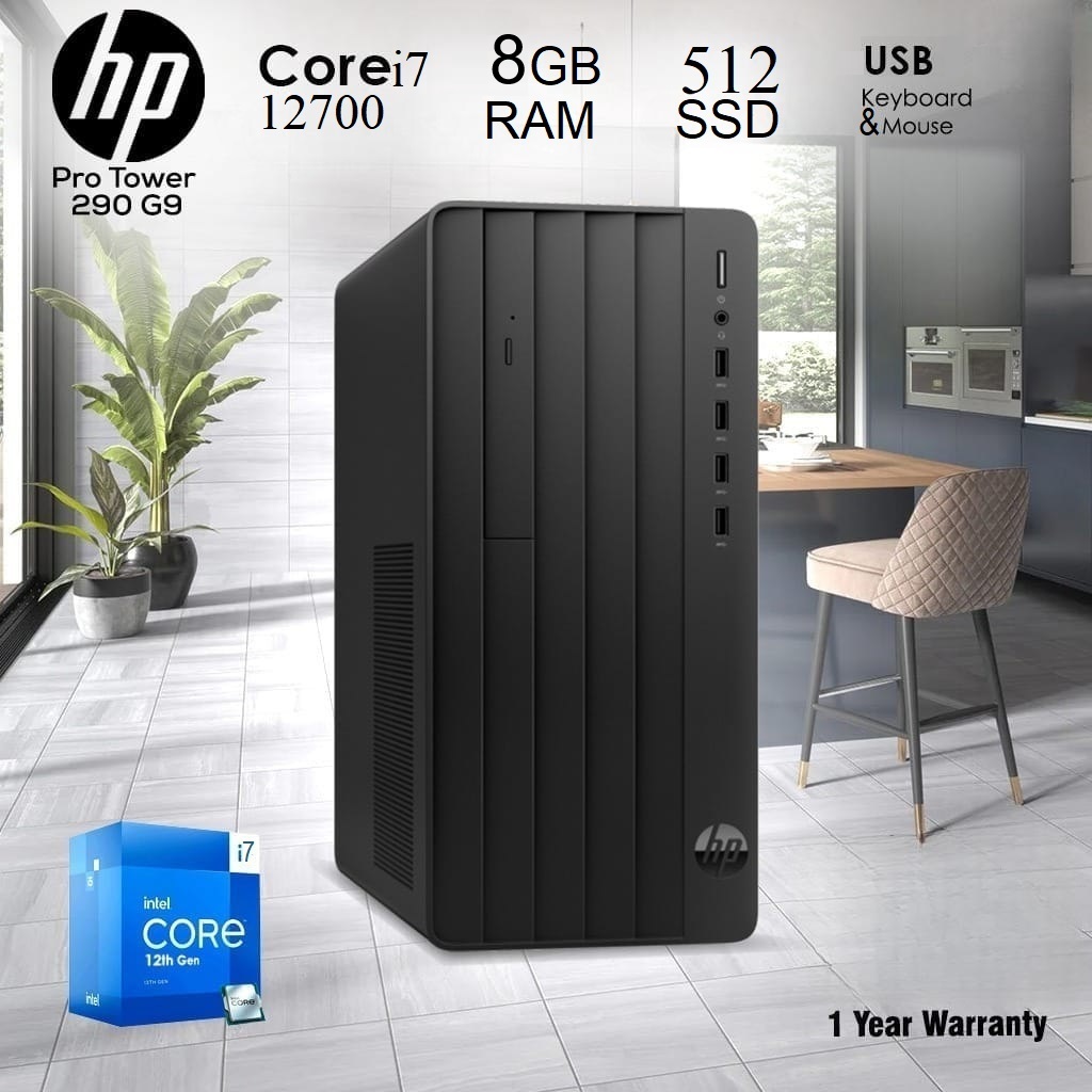 HP-Pro-Tower-290-G9-i7-12700-16GB-RAM-512GB-2-1 HP-290-G9 HP Pro Tower 290 G9 i7-12700 8GB RAM 512GB HP Pro Tower 290 G9 Desktop PC Intel Core I7 12700 | 8GB RAM ; 512GB SSD | Intel UHD Graphics 730 | DOS | Includes Keyboard and Mouse