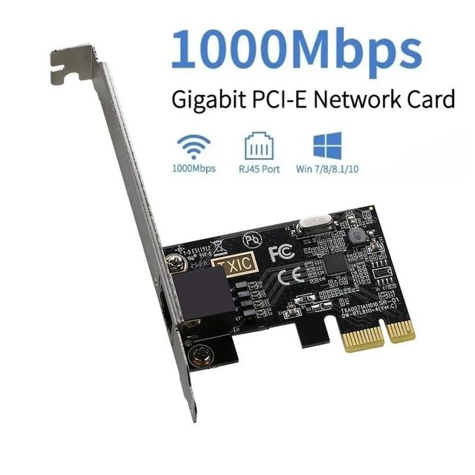 1000Mbps Network Adapter PCIE To RJ45 Network Card 1000Mbps RJ45 PCI Express Converter LAN Ethernet Gigabit Adapter For Desktop | AXA007