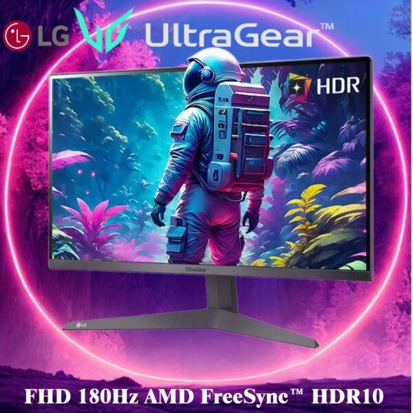 LG-24GS50F-B 24-inch FHD 180Hz 1ms Ultragear Gaming Monitor LG 24GS50F-B 24-inch FHD (1920 x 1080) Ultragear Gaming Monitor with 180Hz, 1ms MBR, HDR10, AMD FreeSync, HDMI, DisplayPort, 3-Side Virtually Borderless Design | Black