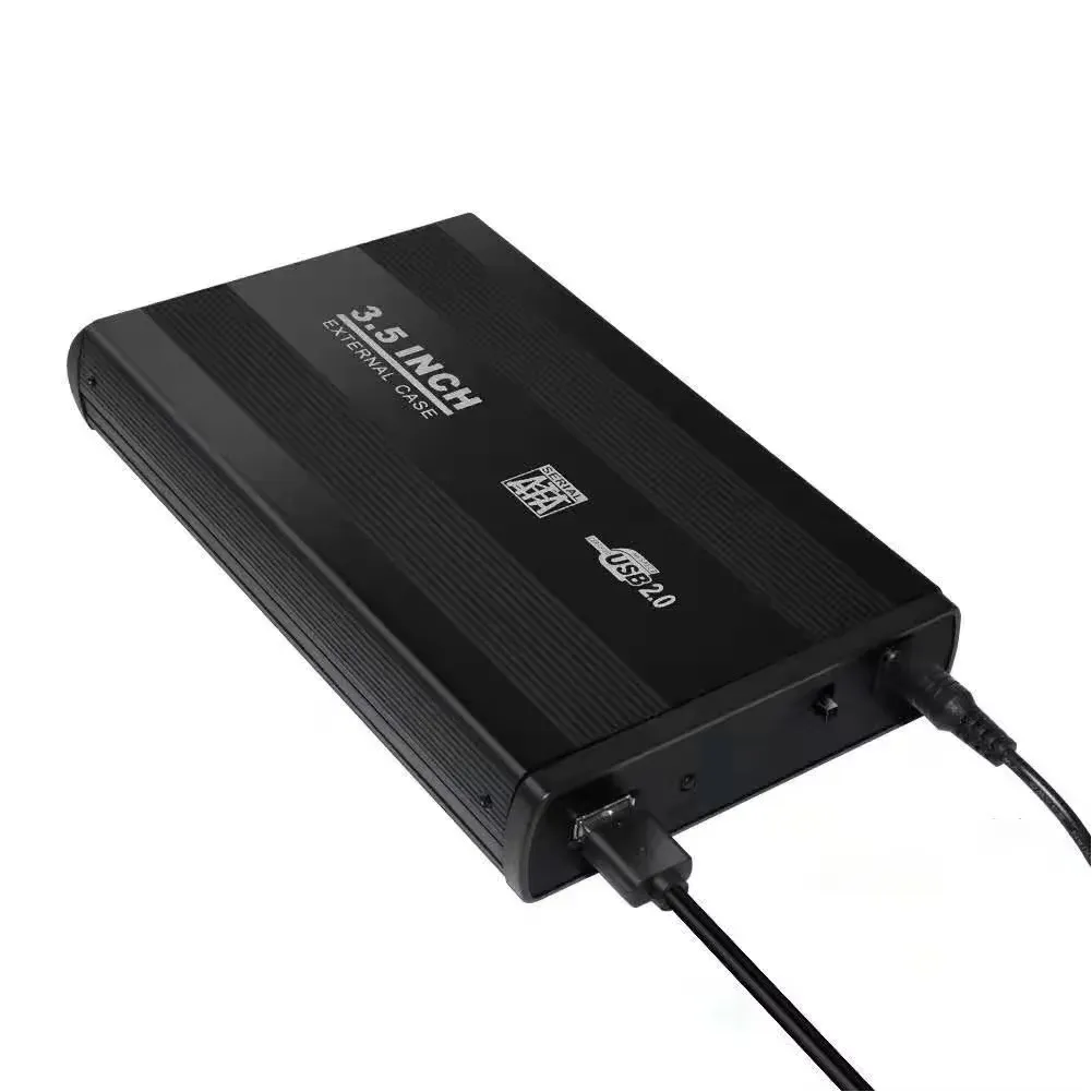 ENC-3.5-2 (2) ENC-3.5-2.0 High-Speed 3.5-Inch SATA HDD Enclosure with Aluminum Design, Tool-Free Installation, and USB 2.0 Interface for Seamless Data Transfer and Storage