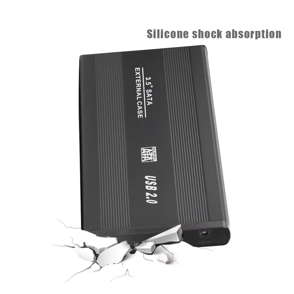 ENC-3.5-2 (4) ENC-3.5-2.0 High-Speed 3.5-Inch SATA HDD Enclosure with Aluminum Design, Tool-Free Installation, and USB 2.0 Interface for Seamless Data Transfer and Storage