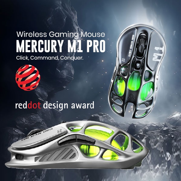 GRAVASTAR-M1-PRO-GRY GravaStar Wireless Gaming Mouse Mercury M1 Pro GravaStar Wireless Gaming Mice Mercury M1 Pro, Lightweight Magnesium Alloy Gaming Mouse, 26,000 DPI, PAW3395DM Sensor, Tri Mode Connection, Support 4K, Up to 200 Hours Battery Life | Gunmetal Gray