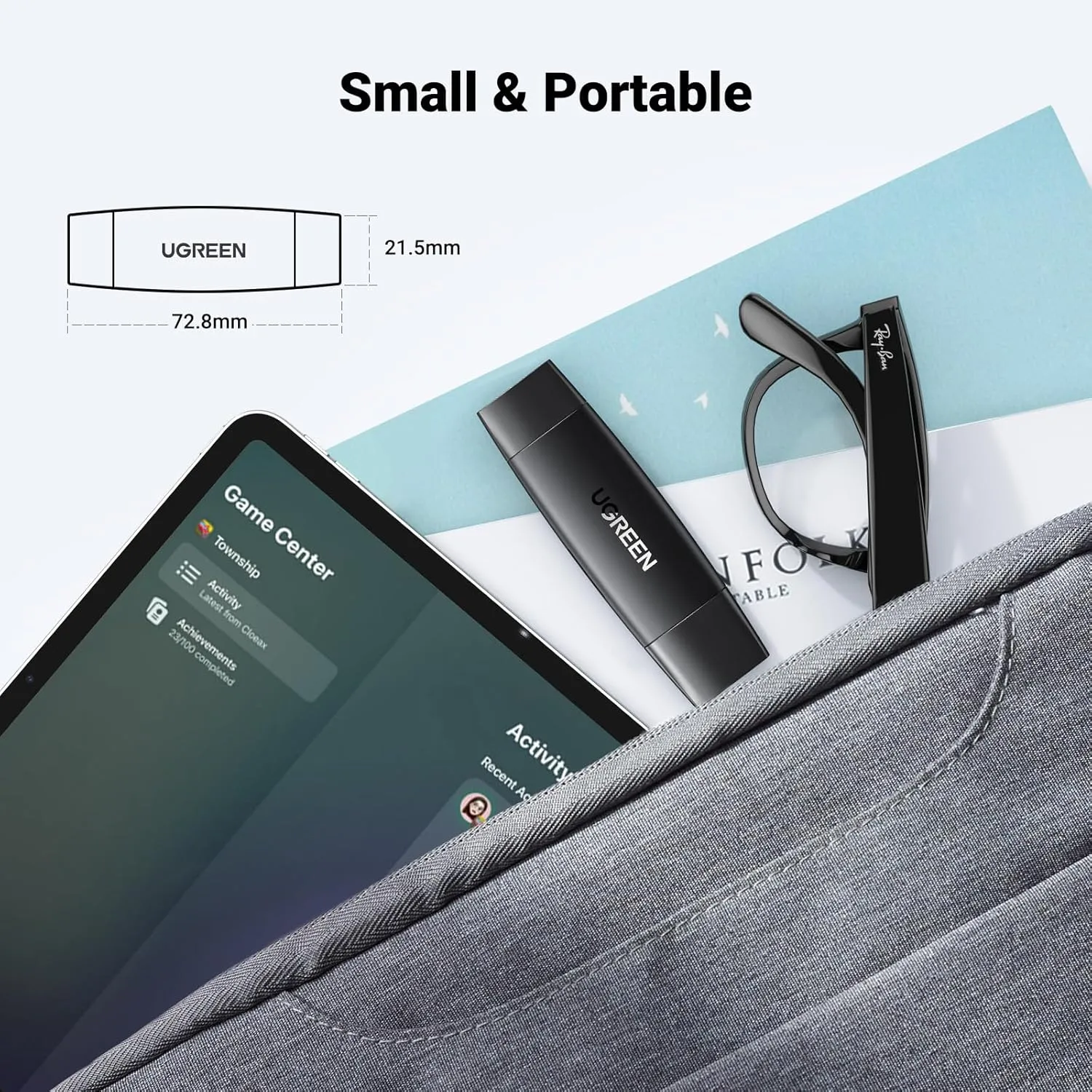 UGREEN-80191 UGREEN USB-A USB-C SD Card Reader OTG Micro UGREEN SD Card Reader USB 3.0 USB C Memory Card Reader OTG Card Adapter for SD Micro SD SDHC SDXC MMC Card Compatible with MacBook Pro Air Mi Galaxy S20 iPad Pro 2020 Surface Pro Computer Laptop | 80191