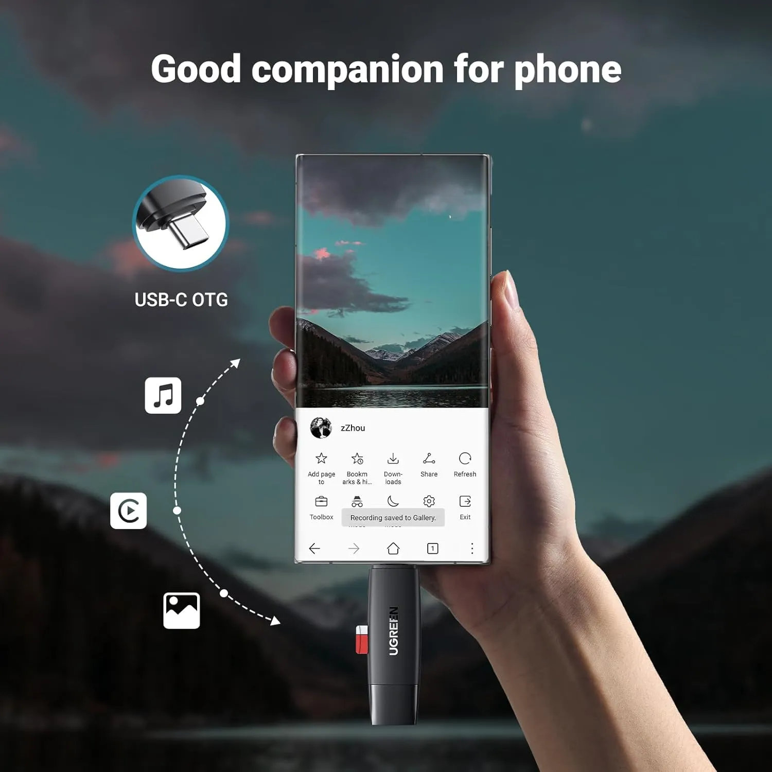 UGREEN-80191 UGREEN USB-A USB-C SD Card Reader OTG Micro UGREEN SD Card Reader USB 3.0 USB C Memory Card Reader OTG Card Adapter for SD Micro SD SDHC SDXC MMC Card Compatible with MacBook Pro Air Mi Galaxy S20 iPad Pro 2020 Surface Pro Computer Laptop | 80191