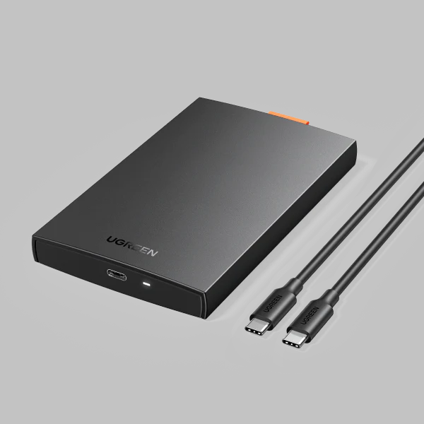 UGREEN USB C HDD Enclosure UASP SATA III 6Gbps High-Speed (1) UGREEN-60735 UGREEN USB C HDD Enclosure UASP SATA III UGREEN 2.5 Inch USB C 3.1 6Gbps Hard Drive Enclosure ,USB C 3.1 Gen 2 to SATA Adapter for 2.5" SATA SSD HDD 6Gbps High-Speed Support UASP SATA III , LED Indicator & Secure Connection | 60735