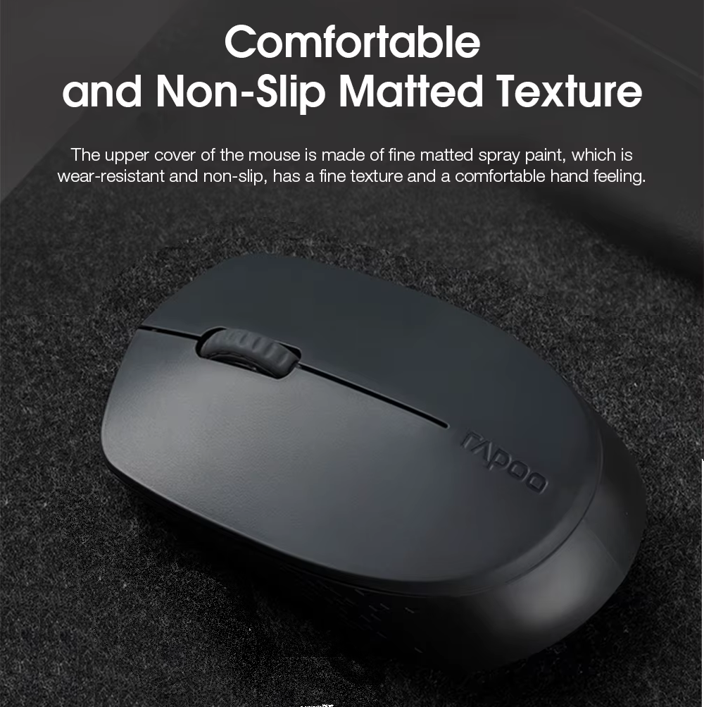 Untitledddasf Rapoo 8100GT Keyboard Mouse Wireless Combo Dual-Mode BT3.0+BT5.0+2.4G Wireless (with USB receiver) 105-Key Chocolate Keycaps Keyboard for Office Business PC Laptop | WHITE - Image 3