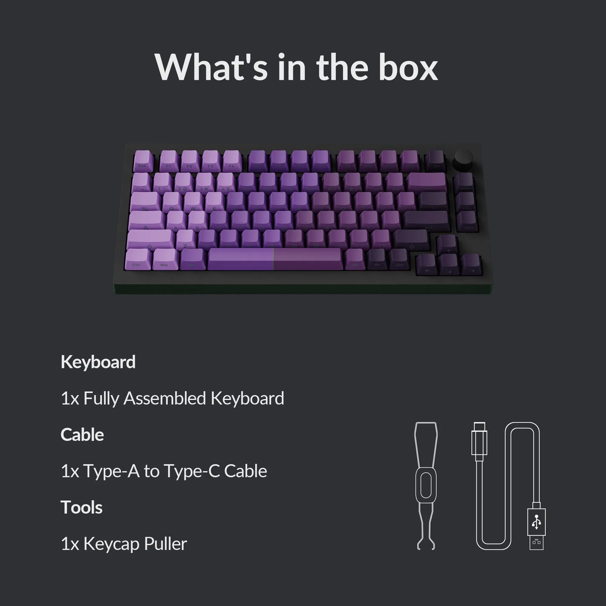 X4-A3P X4 75 Layout Mechanical Keyboard w BROWN Switch Keychron Lemokey X4 75% Layout Mechanical Keyboard with BROWN Switches ; 1000Hz Polling Rate ; Pre-Lubed Shine-through Cherry Profile Side-Printed Double-Shot PBT Keycaps ; QMK Customizable ; N-key Rollover Anti-Ghosting ; Red Backlit ; for Windows/Linux/macOS | PURPLE X4-A3P 