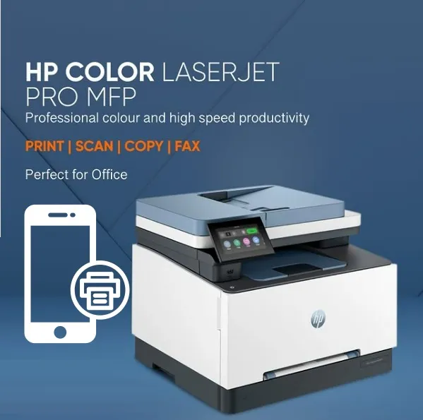 HP Color LaserJet Pro Wireless Printer 25 ppm  499M8A HP Color LaserJet Pro Wireless Print Scan Copy HP Color LaserJet Pro MFP 3303fdw - Wireless, Print, Scan, Copy, Fax, Up to 25 ppm ; 600 x 600 dpi ; Duplex  Automatic 2-sided printing, Touchscreen ; Built-in dual-band Wi-Fi; 10/100Base-TX Ethernet