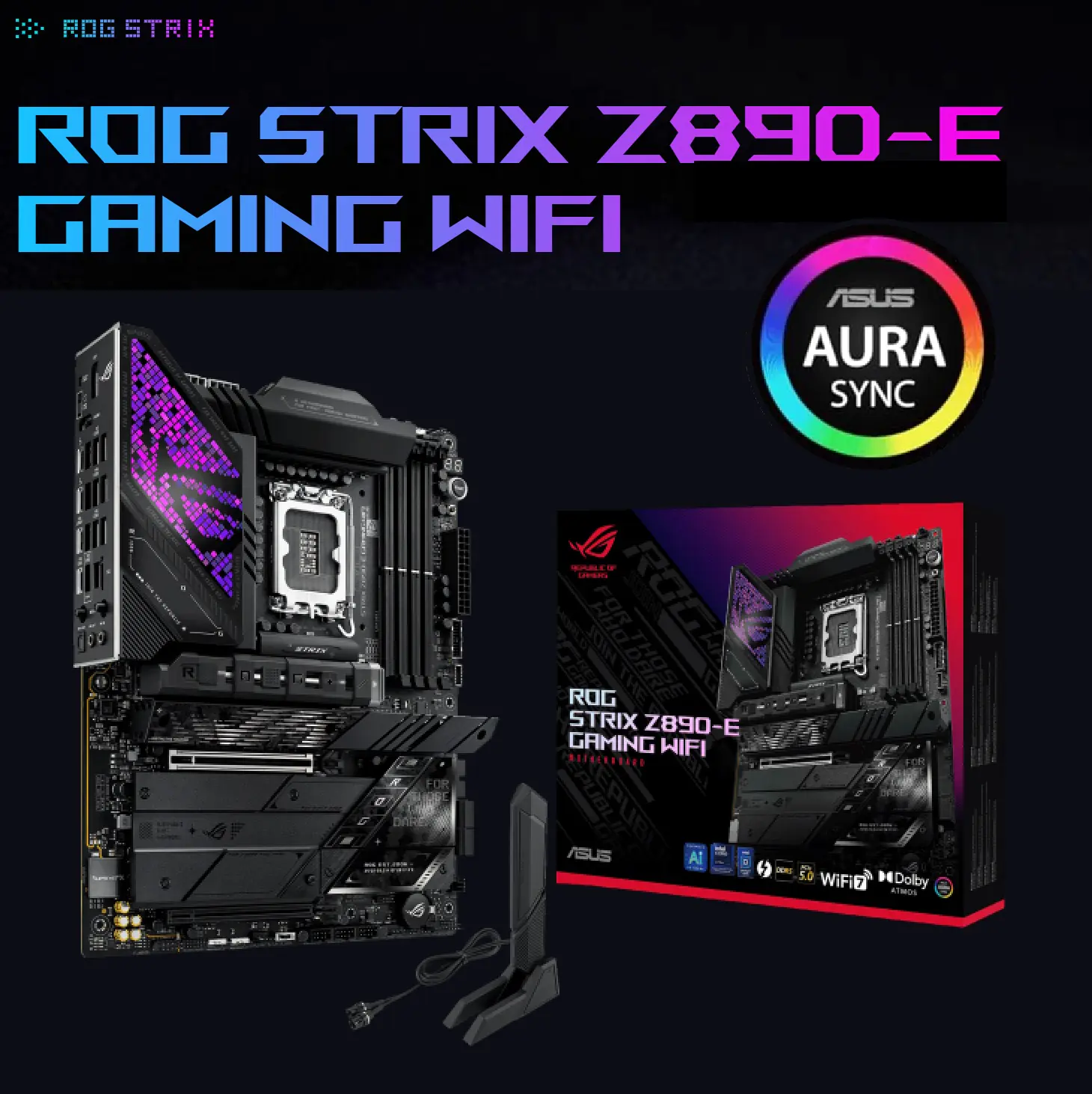 144026ghk ASUS ROG STRIX Z890-E GAMING WIFI Intel® Z890 LGA 1851 ATX motherboard, Advanced AI PC-ready, 18+2+1+2 stages, DDR5, WiFi 7, 7x M.2, Thunderbolt™ 4, USB Type-C®, AI Overclocking, Cooling & Networking - Image 11