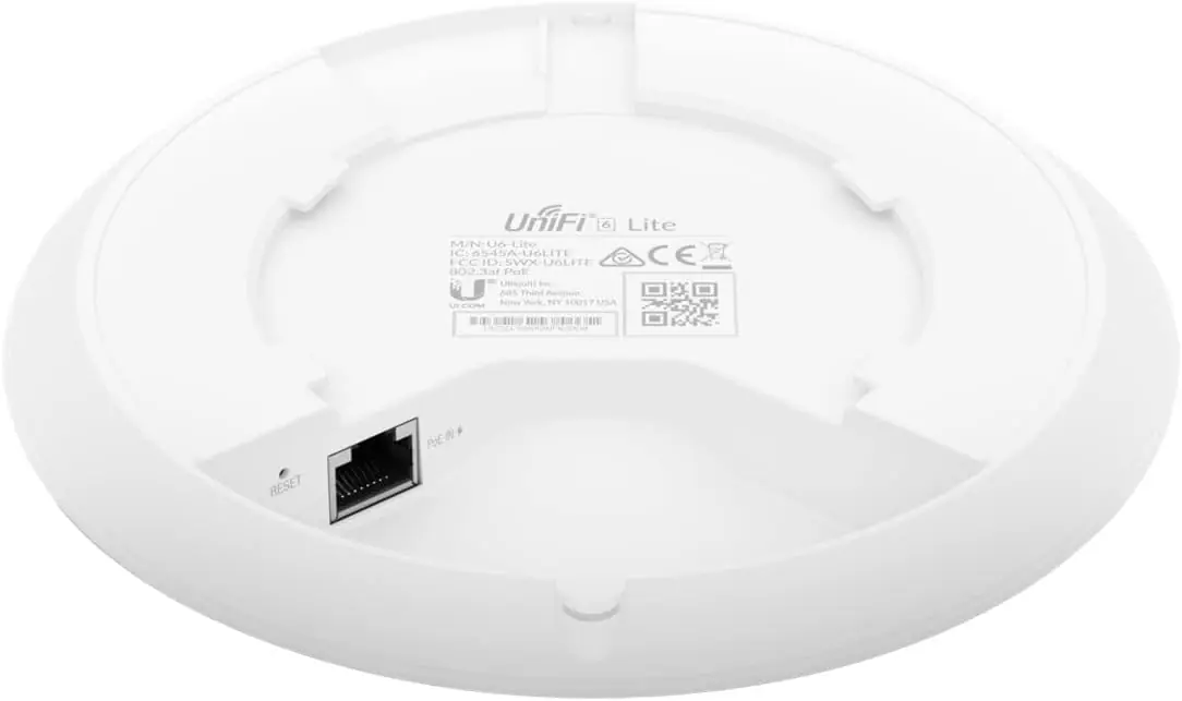 41l8XDzSL1200_ US-LITE-US Ubiquiti U6 Lite WiFi 6 Access Point Compact Ubiquiti U6 Lite Compact Ceiling-Mounted WiFi 6 Access Point with 4 Spatial Streams, 115 m² Coverage, 300+ Devices, PoE Power, Gigabit Ethernet Uplink, WPA3 Security, and 1.2 Gbps Data Rate for Small Office, Commercial, and Home Use