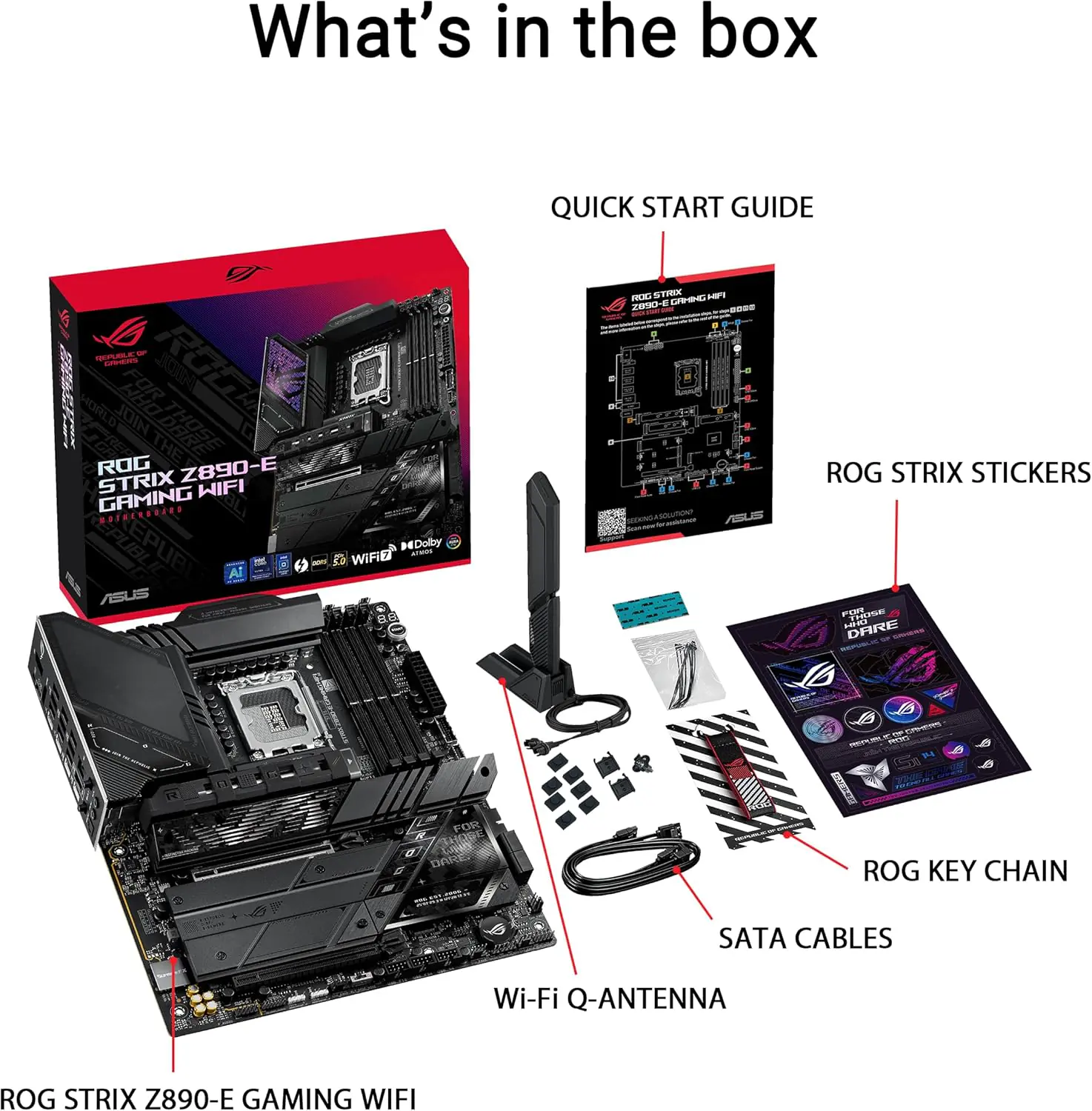 90MB1IM0-M0AAY0  ROG STRIX Z890-E GAMING WIFI Motherboard DDR5  ASUS ROG STRIX Z890-E GAMING WIFI Intel® Z890 LGA 1851 ATX motherboard, Advanced AI PC-ready, 18+2+1+2 stages, DDR5, WiFi 7, 7x M.2, Thunderbolt™ 4, USB Type-C®, AI Overclocking, Cooling & Networking 90MB1IM0-M0AAY0 ROG STRIX Z890-E GAMING WIFI Motherboard DDR5 ASUS ROG STRIX Z890-E GAMING WIFI Intel® Z890 LGA 1851 ATX motherboard, Advanced AI PC-ready, 18+2+1+2 stages, DDR5, WiFi 7, 7x M.2, Thunderbolt™ 4, USB Type-C®, AI Overclocking, Cooling & Networking