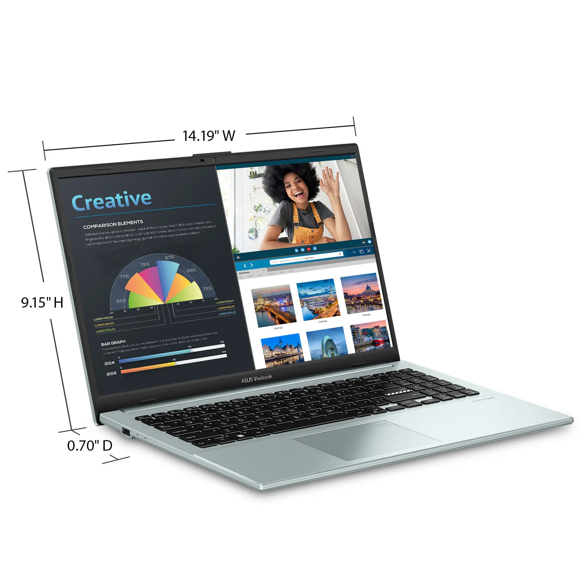 E1504GA-WS34 ASUS Vivobook 8GB RAM 256 SSD Windows 11 ASUS Vivobook Intel® Core™ i3-N305 | 8GB DDR4 RAM ; 256GB NVMe™ SSD | Intel® UHD Graphics | 15.6-inch FHD Display | Backlit Chiclet Keyboard | Windows 11 | Green Gray