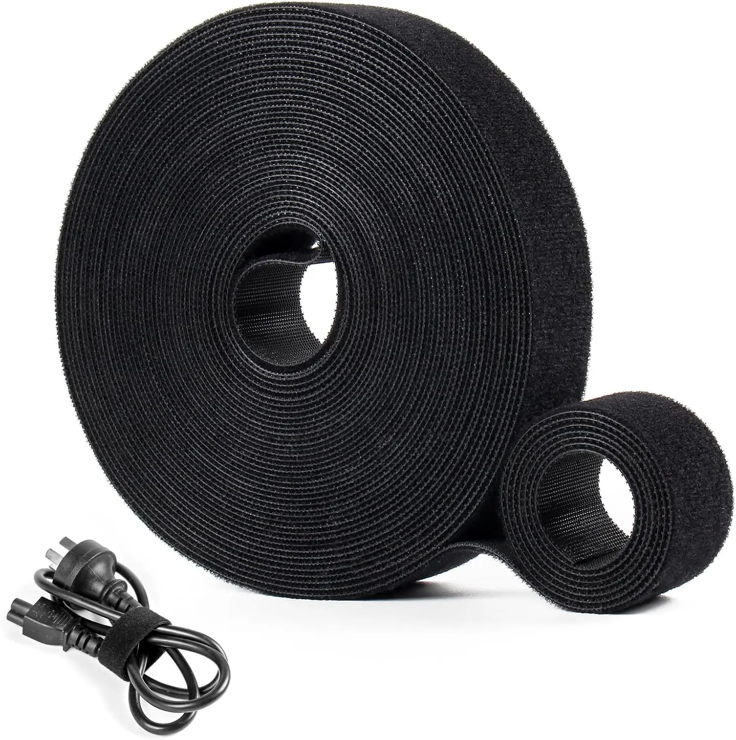 Black Hook and Loop Roll 15 meters VELCRO-BLACK Black Hook and Loop Roll 25 meters VELCRO Hook and Loop Roll Reusable Fastening Cable Ties, 25 meters Black Heavy Duty Cord Organizer Straps, Free Cutting Multi-Purpose Cable Management Tape for Home and Office |  BLACK 25M