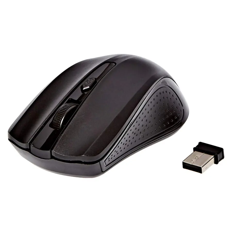 30ac2be0b16d MIKUSO MOS-W017 Wireless Mouse With Optical Sensor  ; 2.4 GHZ Wireless Technology ; 1600 DPI ; 10 meters Wireless Range ; Ergonomic and Silent Design | BLACK