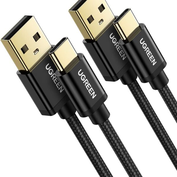 UGREEN USB-A to USB-C Fast Charging 3M Cable, 3A Charging Speed, 480Mbps Data Transfer, Durable Nylon Braided, Universal Compatibility for Smartphones, Tablets, Laptops, and More