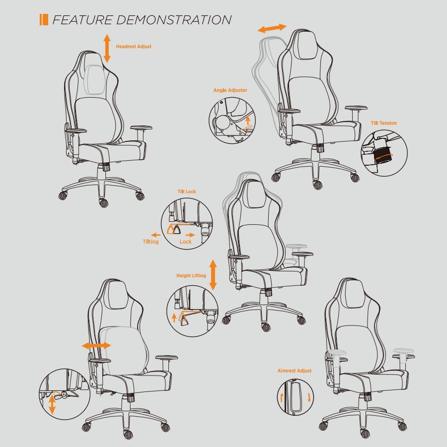 ZELUS-M4-WEAVE-GREYB ZELUS M4 Weave Ergonomic Gaming Chair GREY GAMDIAS ZELUS M4 Weave Ergonomic Gaming Chair – Premium Fabric, Ultrawide Seat, Gas Lift Lumbar Support, 2D Armrests, 160° Recline, Steel Base, High-Resilience Foam, 140kg Capacity | GREY BLACK 