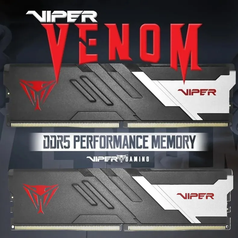 1740834414828 PVV564G640C32K Viper Venom DDR5 RAM Kit 32GB 6400MTs CL32 Patriot Memory Viper Venom DDR5 RAM Kit 32GB (2X16GB) 6400MT/s (PC5 51200) CL32 1.4v UDIMM Desktop Gaming Memory Kit Compatible with Intel XMP | BLACK PVV532G640C32K