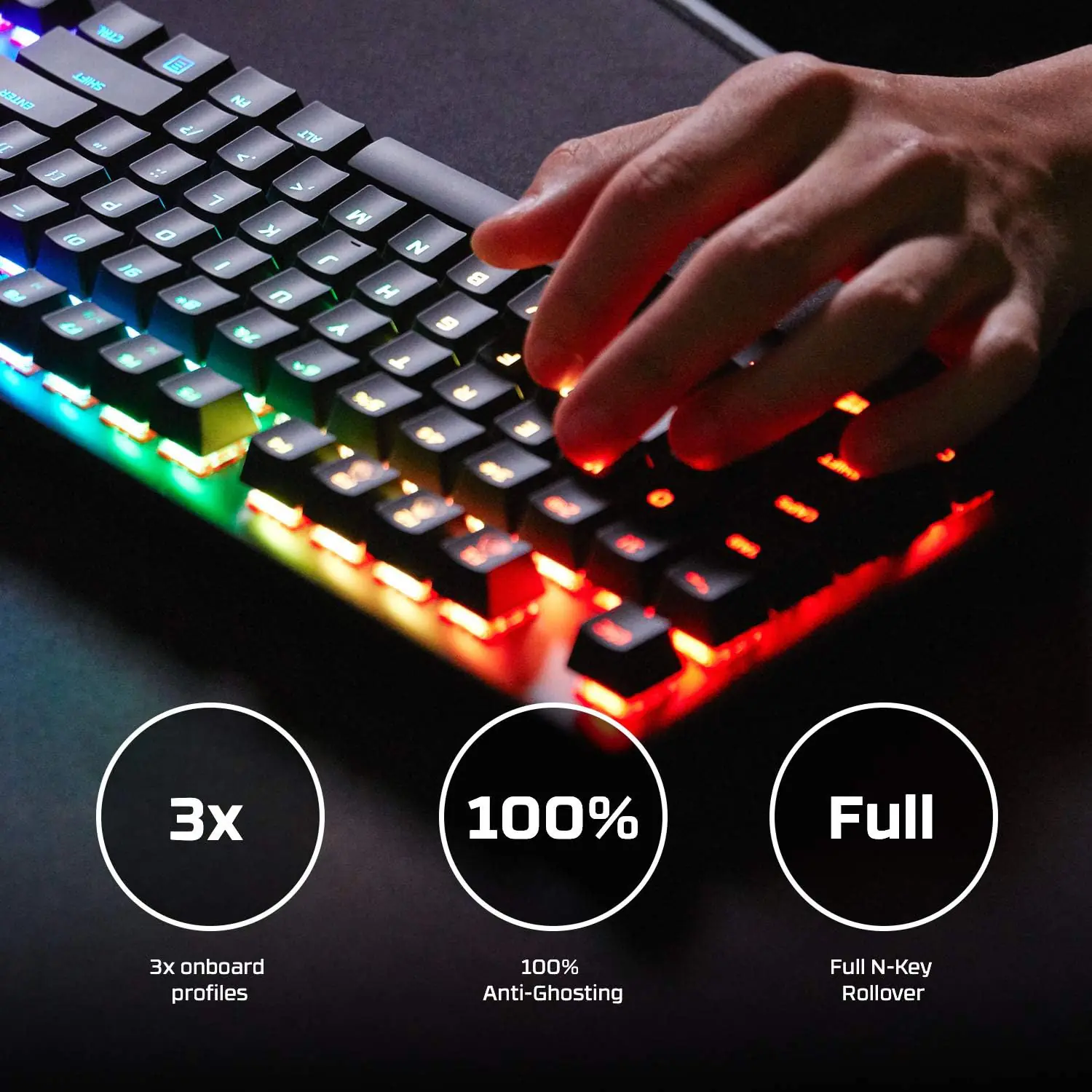 71O21sVV-kL._AC_SL1500_ HyperX Alloy Origins Core PBT Keyboard – Compact Tenkeyless, RGB Backlight, HyperX Aqua Switches, Detachable USB-C Cable, 45g Actuation, Anti-Ghosting, Game Mode - Image 9
