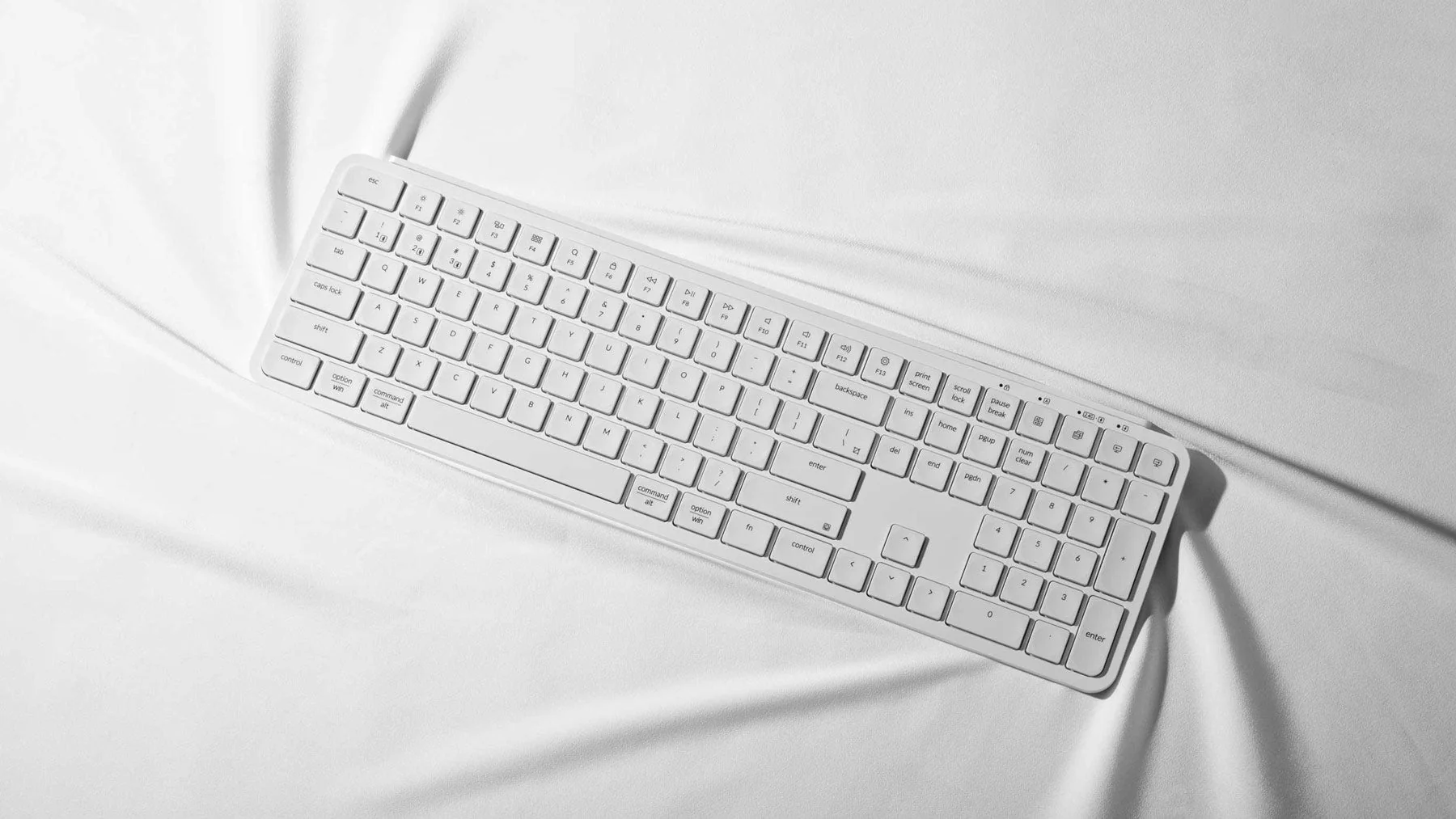 B6-Pro-Page1 Keychron B1 Pro Ultra-Slim Full-Size Wireless Keyboard, 100% Layout, Bluetooth 5.2 & 2.4 GHz, 8-Month Battery Life, USB-C Wired, Mac/Windows/Linux Compatible, Ivory White - Image 2