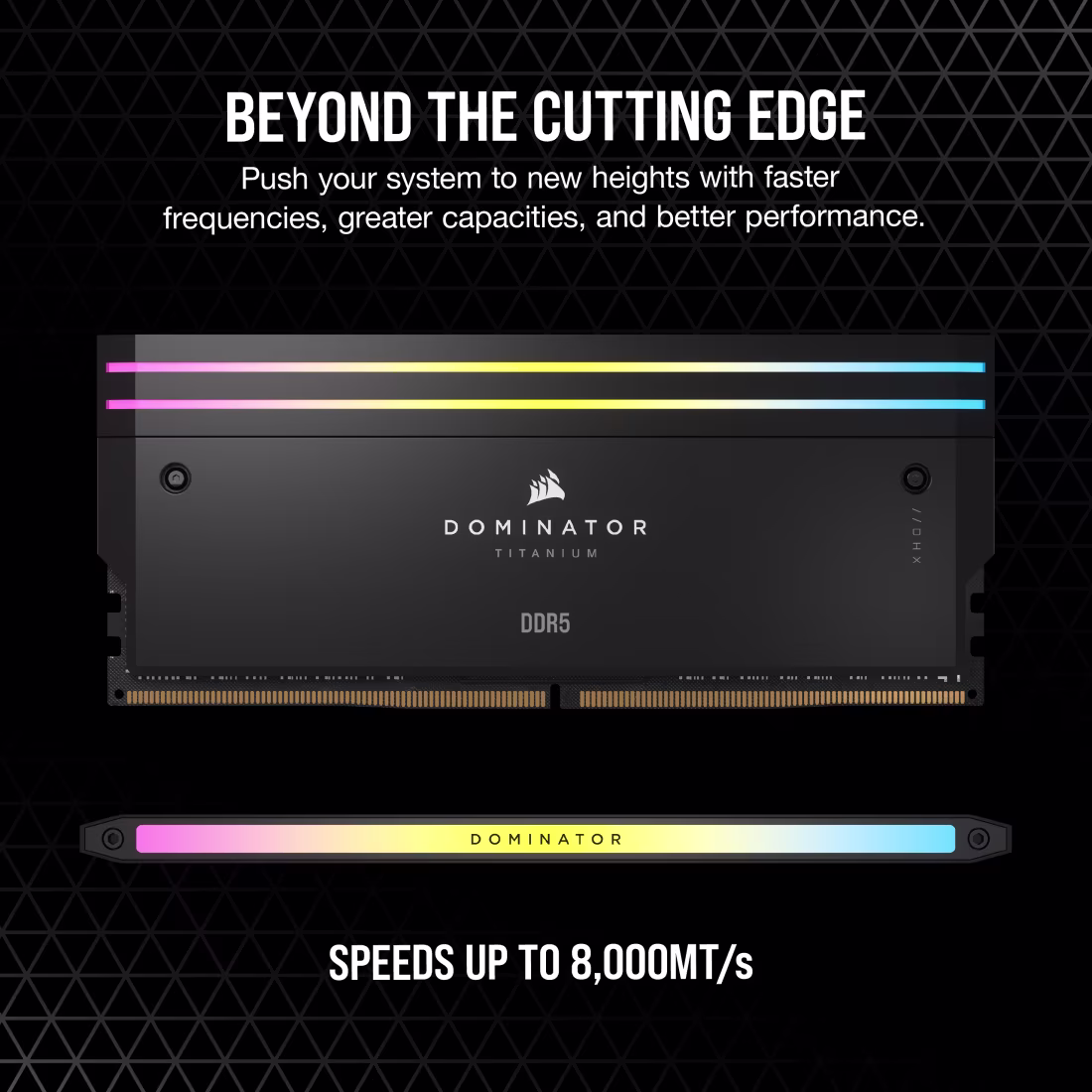 DOMINATOR_TITANIUM_RGB_DDR5_BLACK_2UP_Artboard03_AA CORSAIR Dominator Titanium 48GB (2x24GB) DDR5 6000MT/s CL30 Memory Kit, Intel XMP 3.0, 11 RGB LEDs, Advanced DHX Cooling, High-Performance Design for Intel 600/700 Series BLACK CMP48GX5M2B6000C30 - Image 4