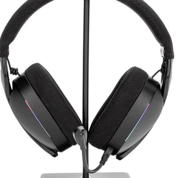 MARVO HT-08 Gaming Headset Stand | Sturdy & Stylish | Universal Fit | Non-Slip Base | Built-In Phone Holder | Lightweight & Detachable Design | Perfect for Any Desk Setup