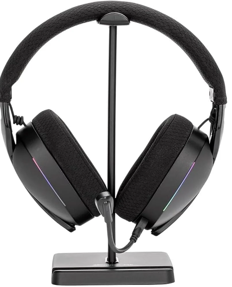 MARVO HT-08 Gaming Headset Stand | Sturdy & Stylish | Universal Fit | Non-Slip Base | Built-In Phone Holder | Lightweight & Detachable Design | Perfect for Any Desk Setup