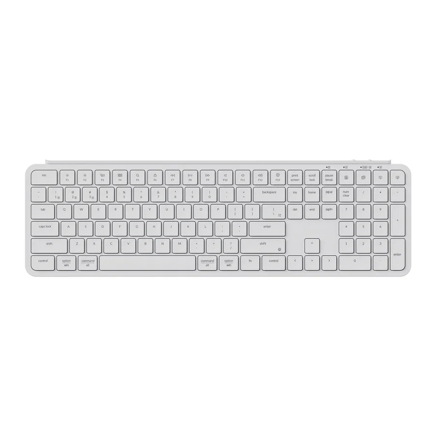 Keychron-B6-Pro-Ultra-Slim-Wireless-Keyboard-full-size-Layout-for-Mac-Windows-Linux-Ivory-White Keychron B1 Pro Ultra-Slim Full-Size Wireless Keyboard, 100% Layout, Bluetooth 5.2 & 2.4 GHz, 8-Month Battery Life, USB-C Wired, Mac/Windows/Linux Compatible, Ivory White - Image 3