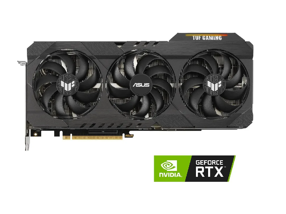 PPINJBM ASUS TUF GeForce RTX 3070 Ti 8GB GDDR6X Gaming GPU, 256-bit, Boost Clock 1800 MHz, HDMI 2.1, DisplayPort 1.4a, PCIe 4.0 - USED - NO BOX - Image 1